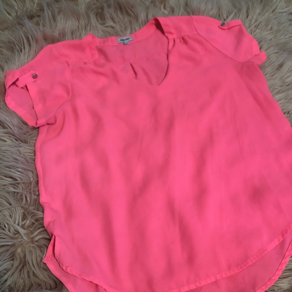 Neon pink shirt